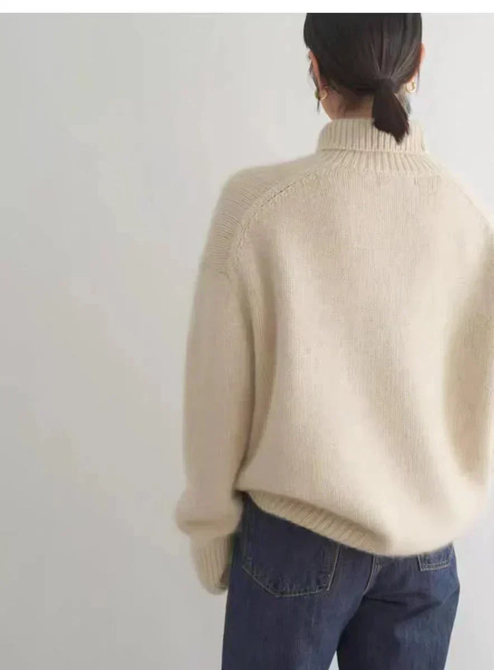 High Collar Loose Knitted Sweater