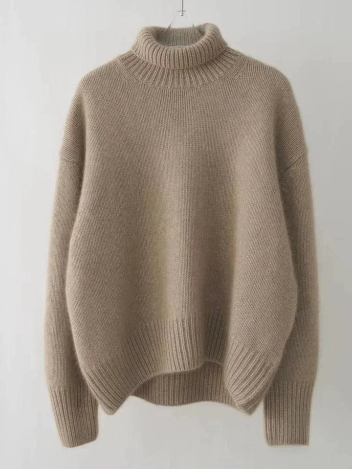 High Collar Loose Knitted Sweater