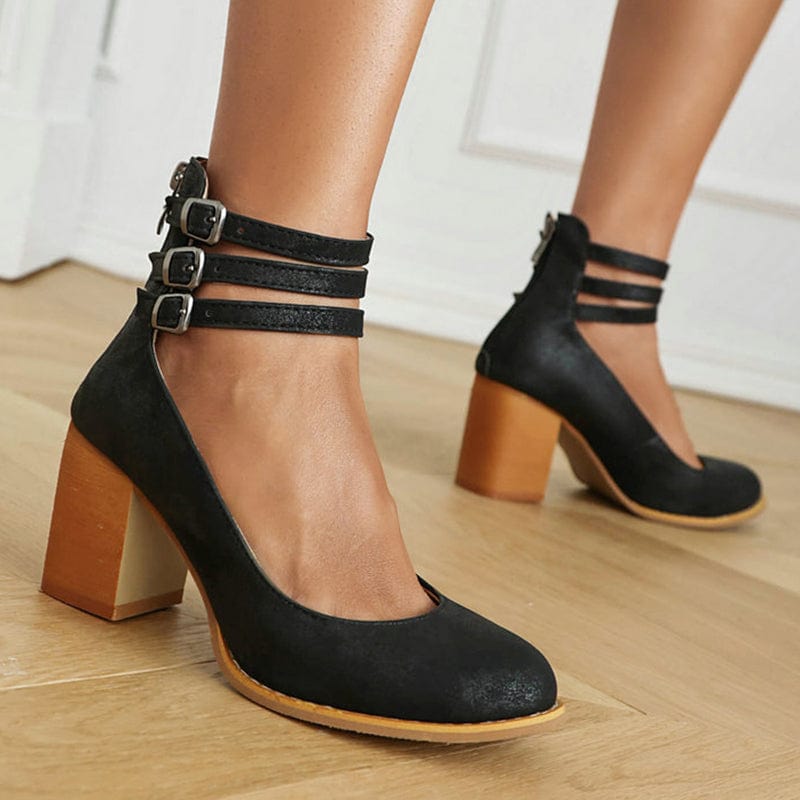 Triple Buckle Heels