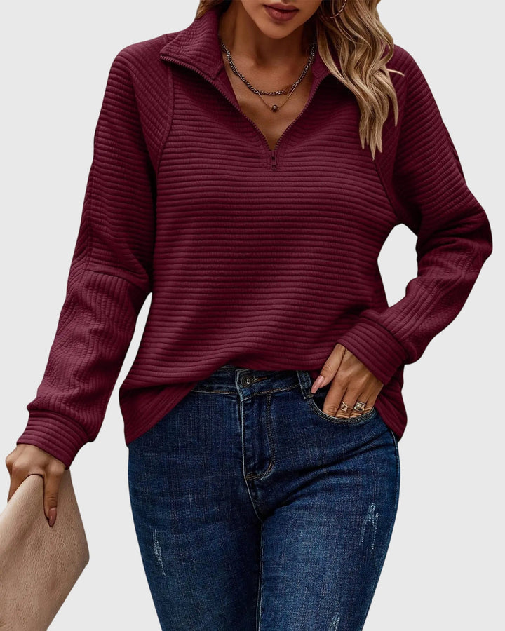 Elegant Sweater with Zipper