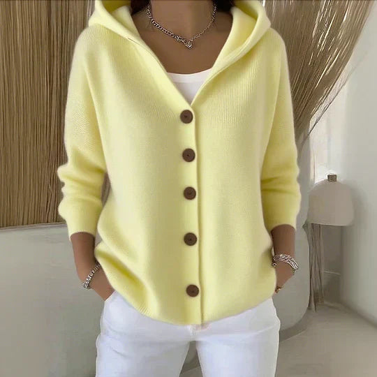 Soft Hooded Knit Cardigan