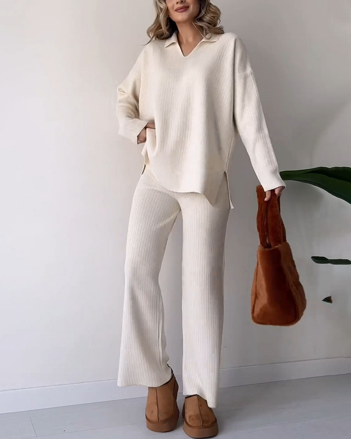 Casual knitted two-piece set