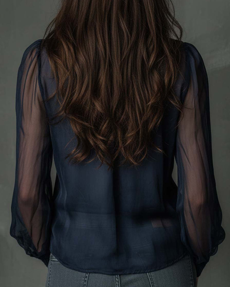 Helen | Half-Zip Blouse Long Sleeve Knit