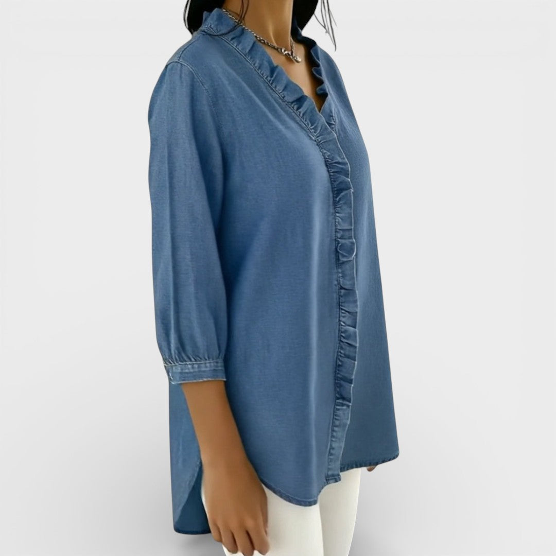 Heather | Elegant Ruffled Blouse
