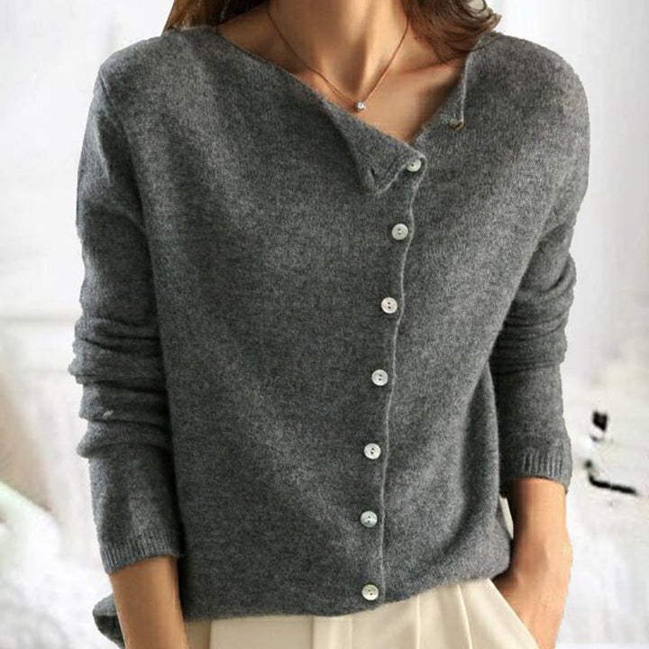 Elegant Wool Jacket with Side Closure