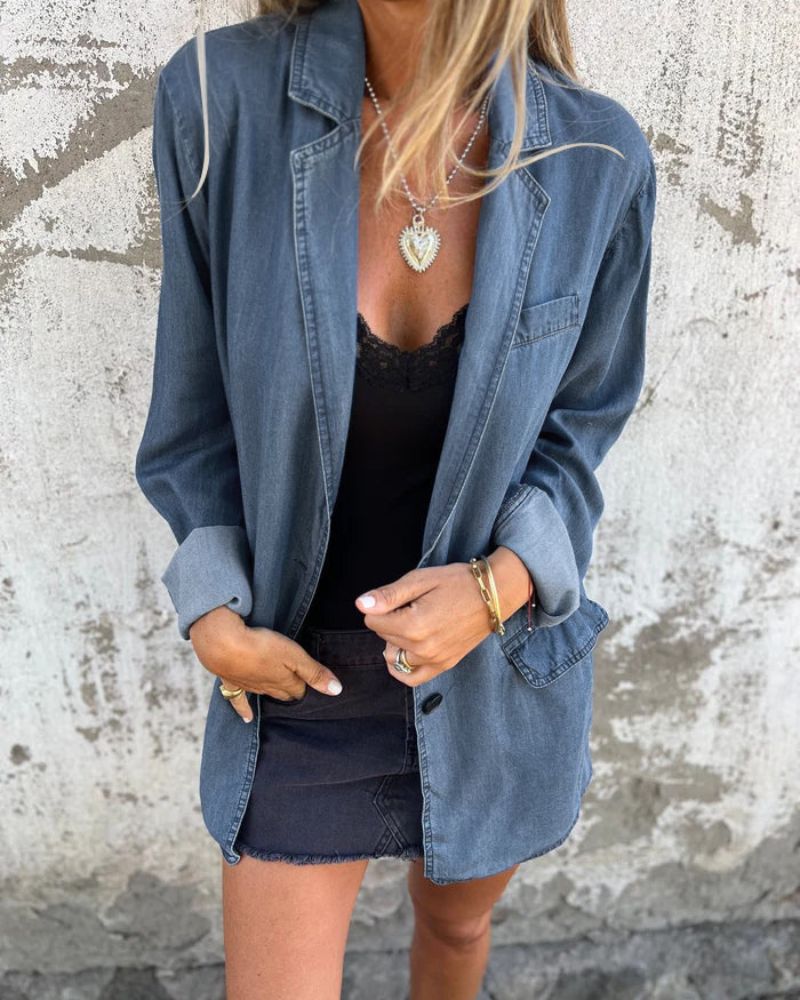 CASUAL DENIM BLAZER