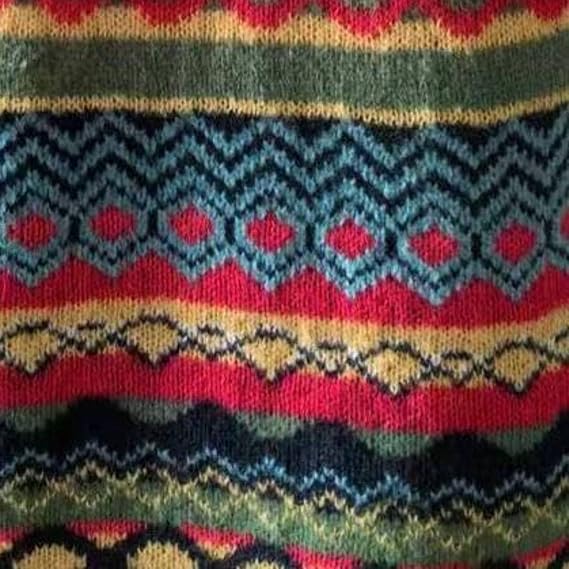 Winter Sweater with Nordic Shoulder Pattern