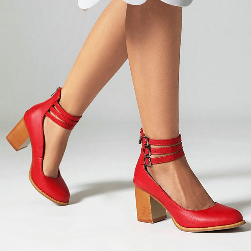 Triple Buckle Heels
