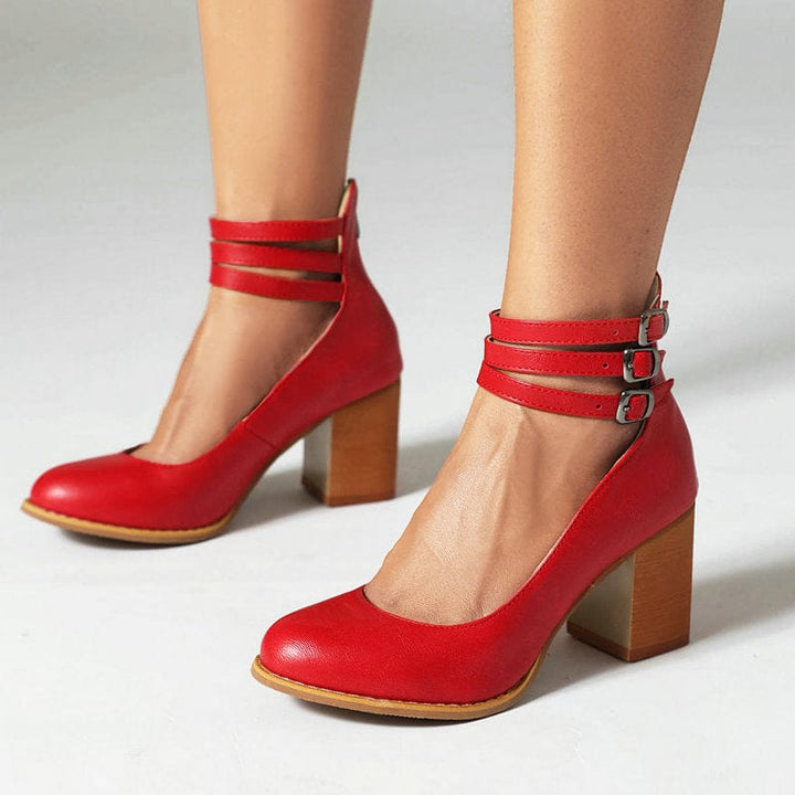 Triple Buckle Heels