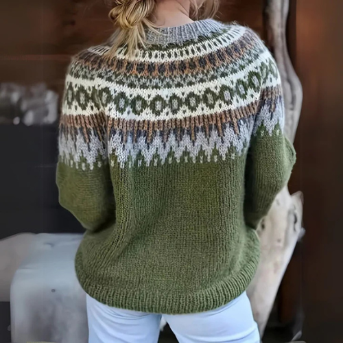 Warm Sweater with Winter Pattern