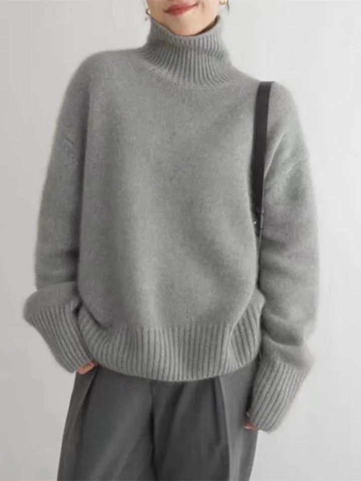 Luxe Cashmere Turtleneck Sweater