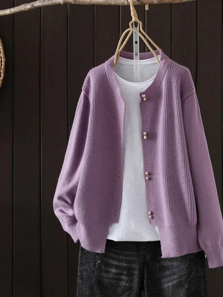 PEARL-BUTTON CARDIGAN