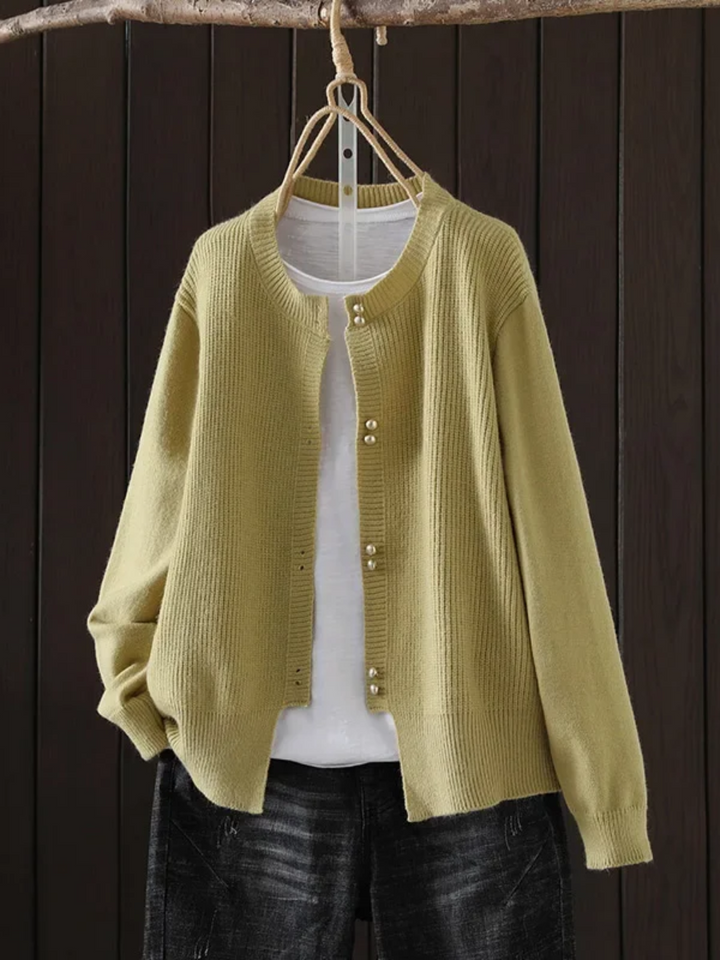 PEARL-BUTTON CARDIGAN