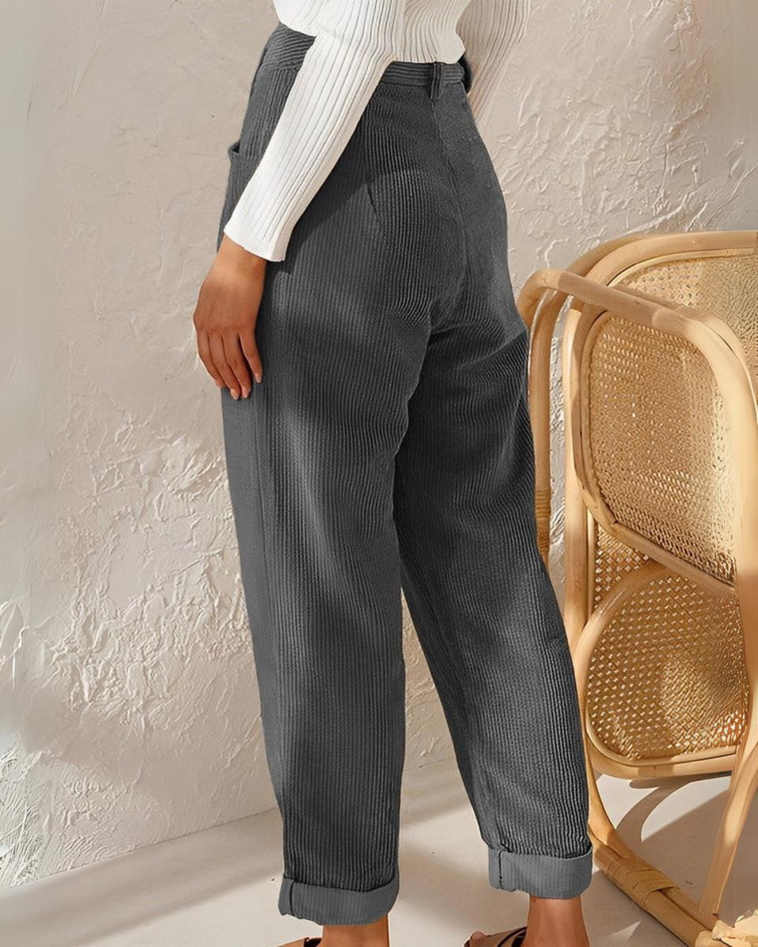 Stylish corduroy trousers