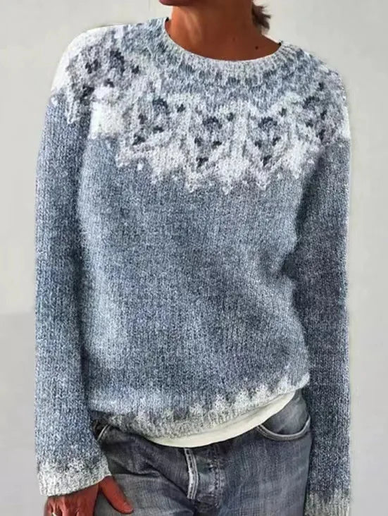 Retro Nordic Pattern Fall Sweater