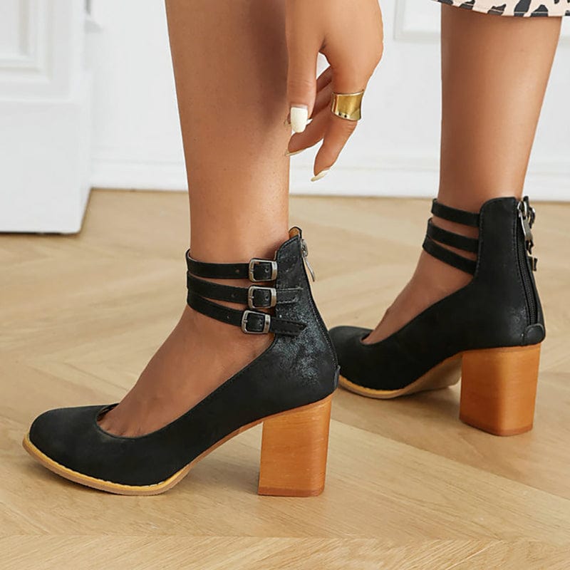 Triple Buckle Heels