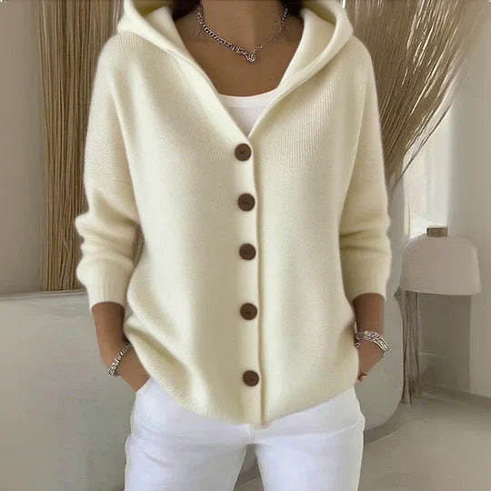 Soft Hooded Knit Cardigan