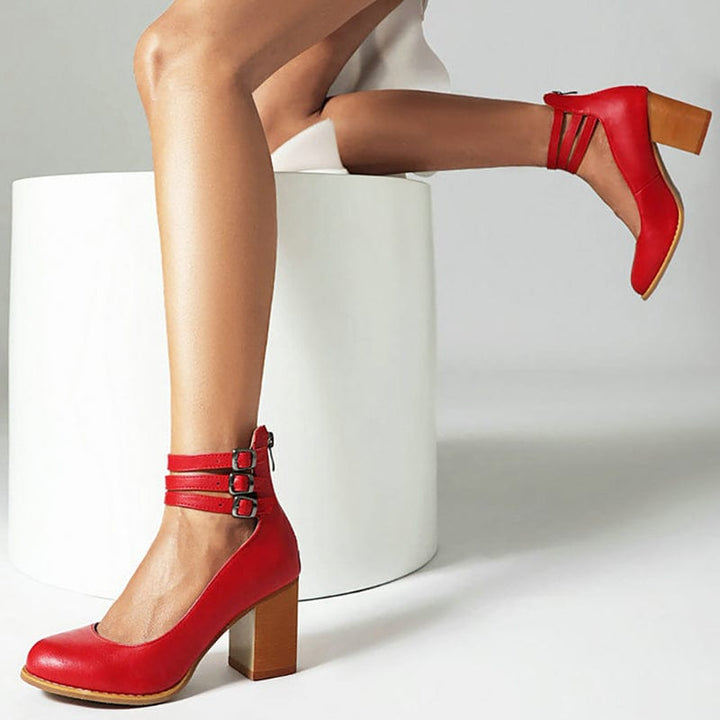 Triple Buckle Heels