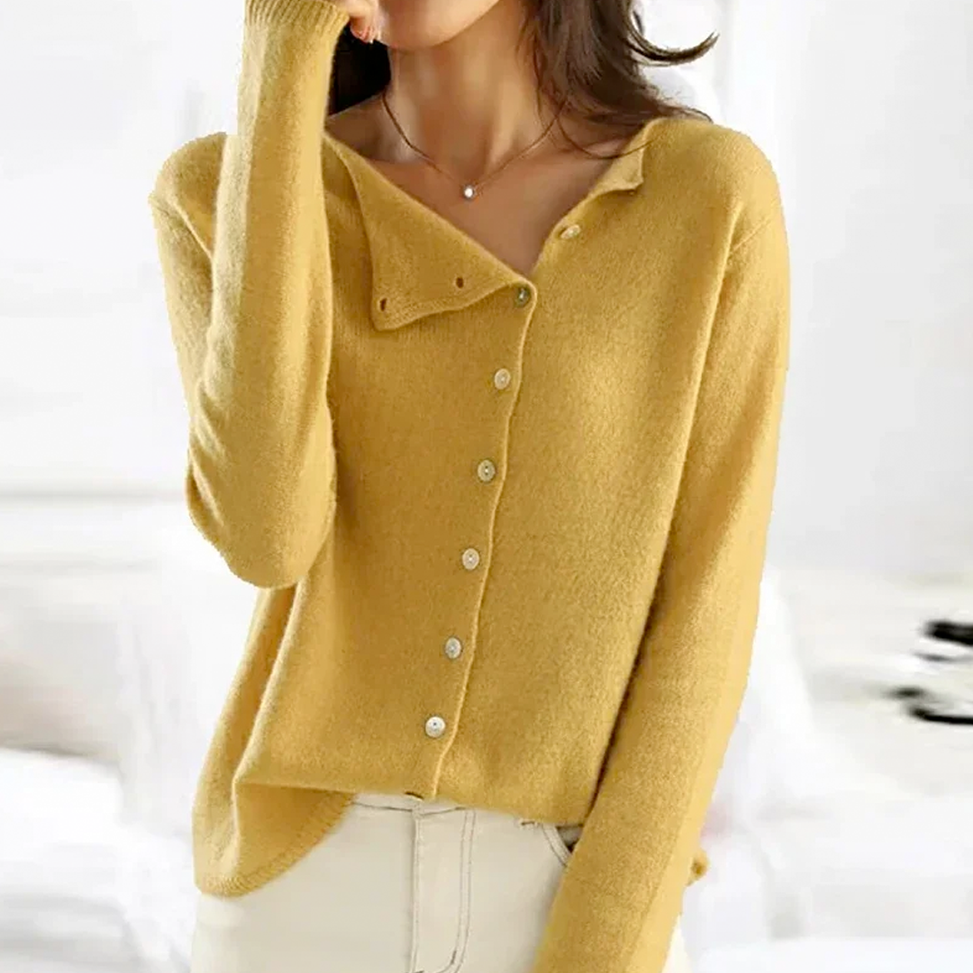 Elegant Wool Jacket with Side Closure