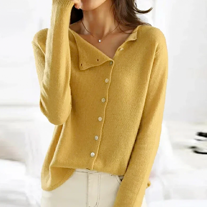 Elegant Wool Jacket with Side Closure