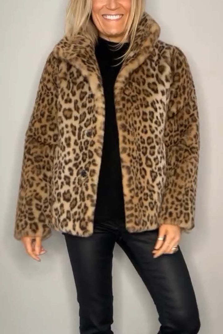 Leopard Print Long Coat