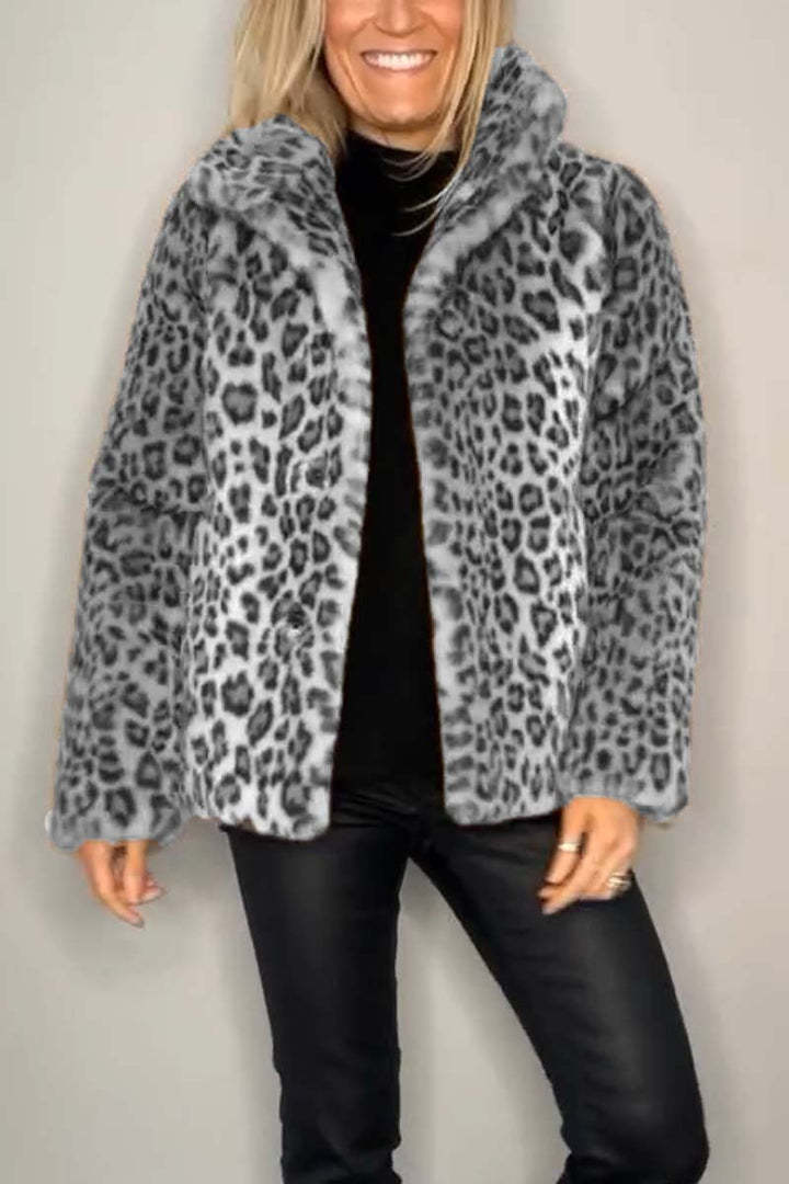 Leopard Print Long Coat