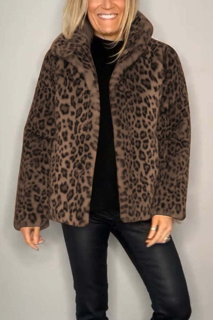 Leopard Print Long Coat