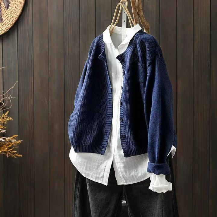 TEXTURED KNIT CARDIGAN