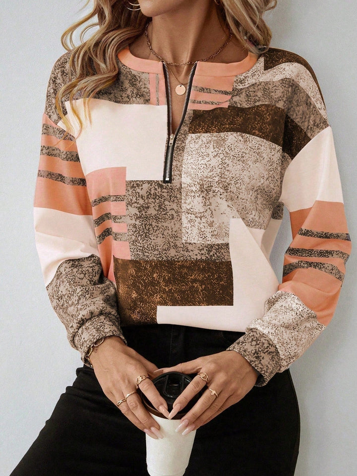 Patterned Long Sleeve Top