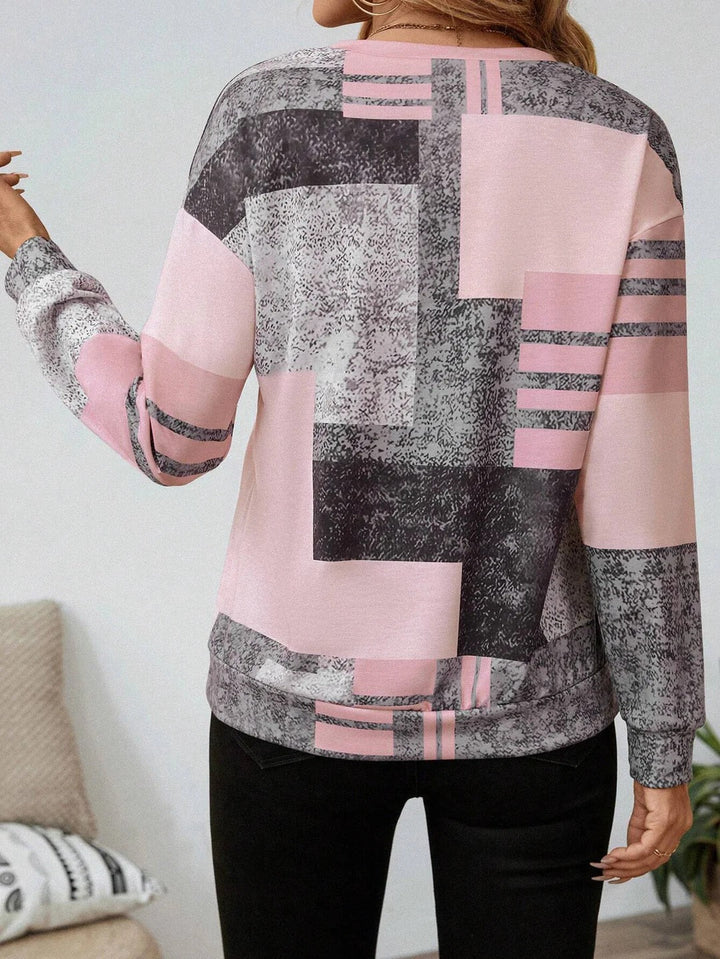 Patterned Long Sleeve Top
