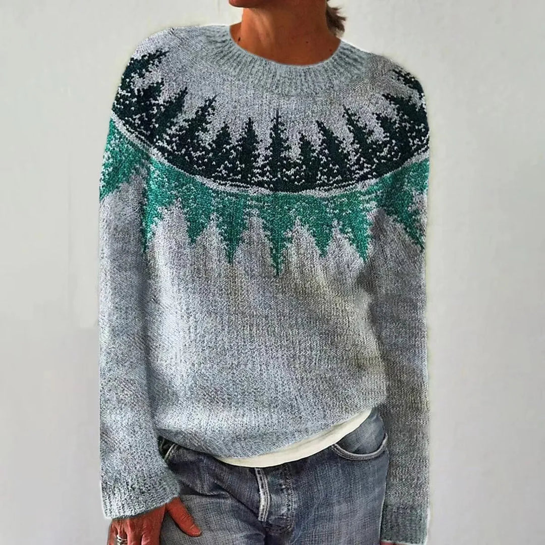 Retro Nordic Pattern Fall Sweater