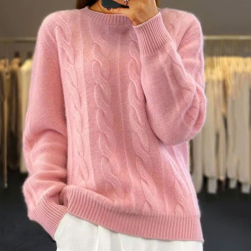 Cozy Women's Solid Knit Pullover