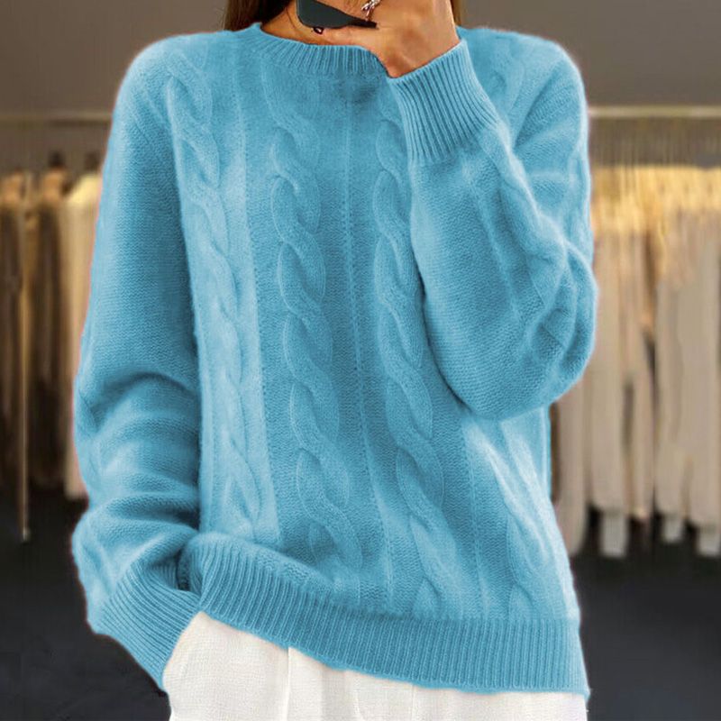 Cozy Women's Solid Knit Pullover