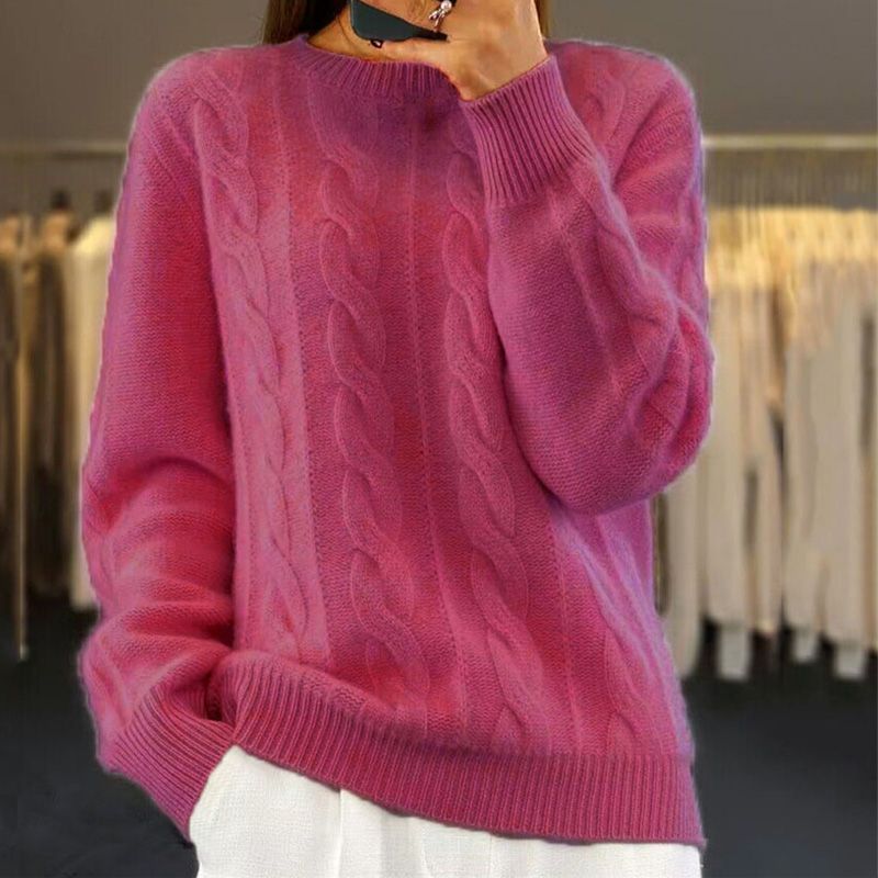 Cozy Women's Solid Knit Pullover
