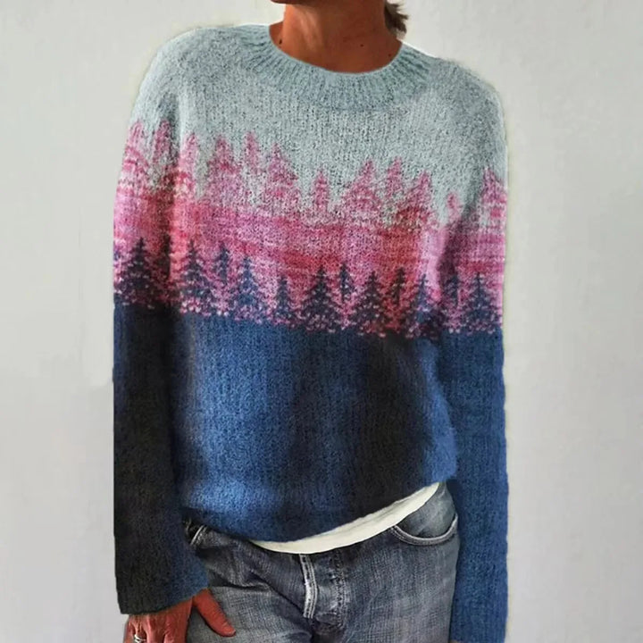Retro Nordic Pattern Fall Sweater